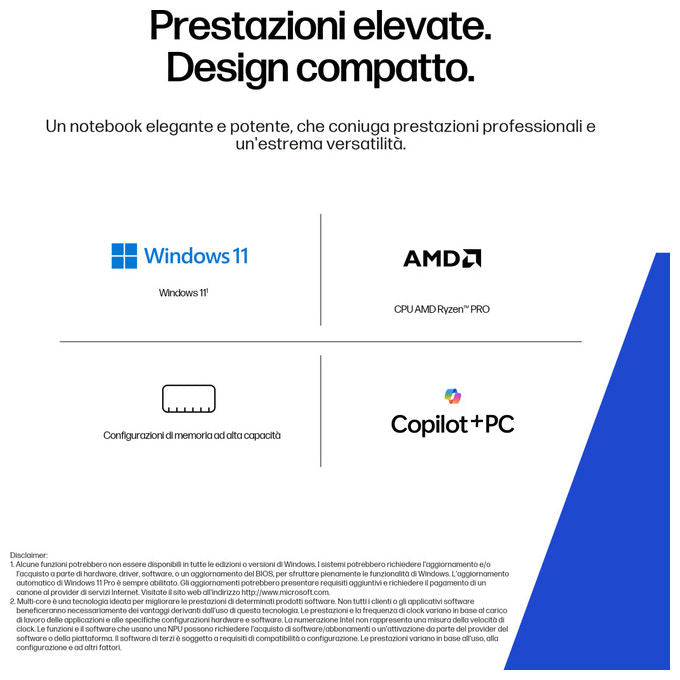 Hp ZBook 8 G1ak Copilot+ Pc Ryzen AI 7 Pro, Workstation 14'' Argento