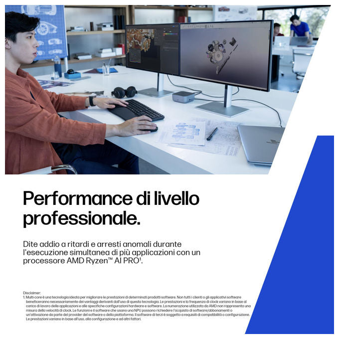 Hp ZBook 8 G1ak Copilot+ Pc Ryzen AI 7 Pro, Workstation 14'' Argento