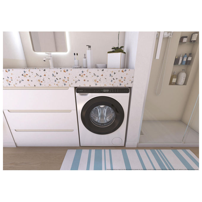 Candy CW50-BP12307U1-S ProWash 700 Mini Lavatrice Frontale 5 Kg 1200 rpm Classe A Inverter Wi-Fi (70x51x49 cm) colore Bianco