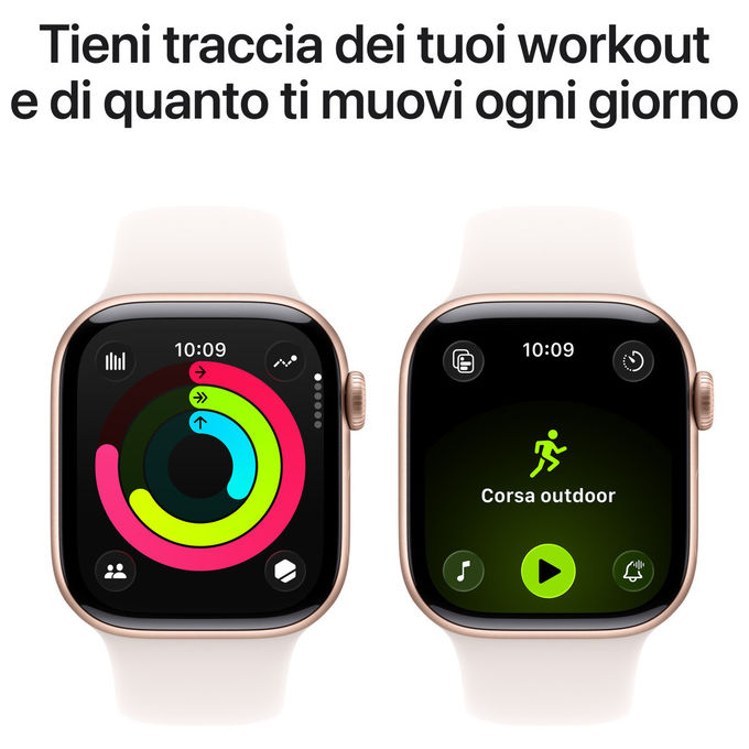 Apple Watch Series 11 GPS 42mm cassa alluminio oro rosa