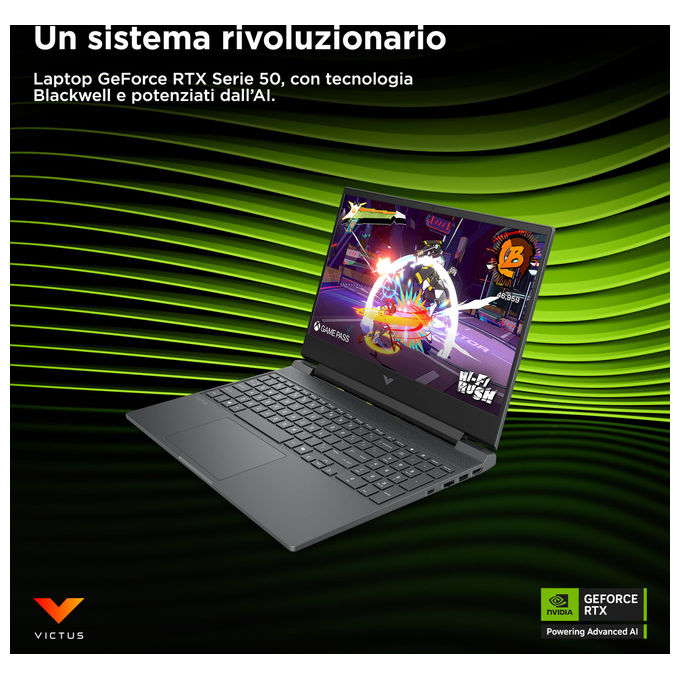 HP Victus 15-fa2014nl Gaming Laptop 15.6'' i5-13420H RTX 5050 Nero