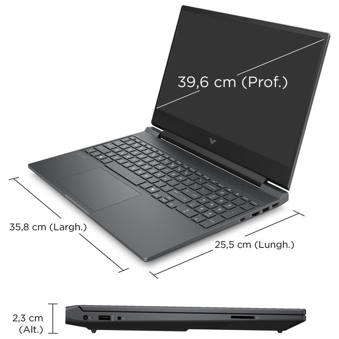 HP Victus 15-fa2014nl Gaming Laptop 15.6'' i5-13420H RTX 5050 Nero