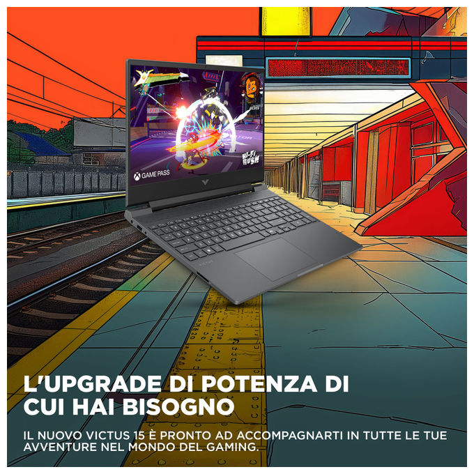 HP Victus 15-fa2014nl Gaming Laptop 15.6'' i5-13420H RTX 5050 Nero