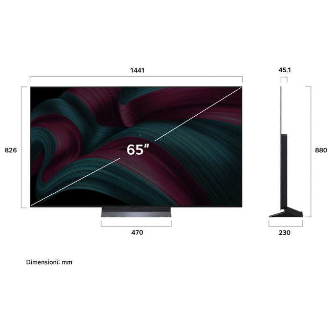 LG Tv Oled Evo 65'' 4K Serie C5 α9 Gen8 Smart Tv WebOS 25