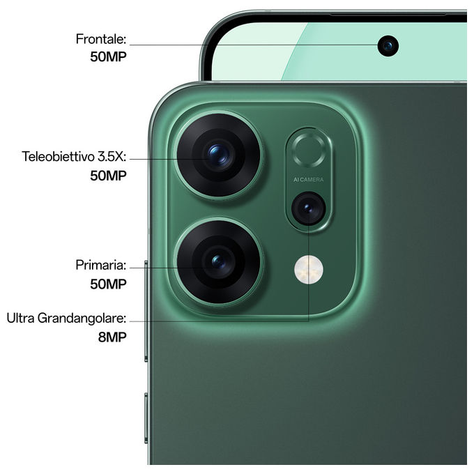 Oppo Reno14 5G Smartphone Verde 12GB RAM 512GB