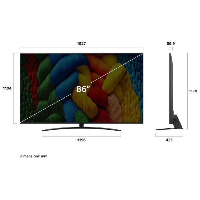 Tv Lg 86NANO81A6A NanoCell 86'' 4K Ultra Hd con Game Optimizer