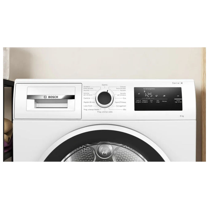 Bosch Serie 4 WTH85218II Asciugatrice a Pompa di Calore 8 kg Bianca