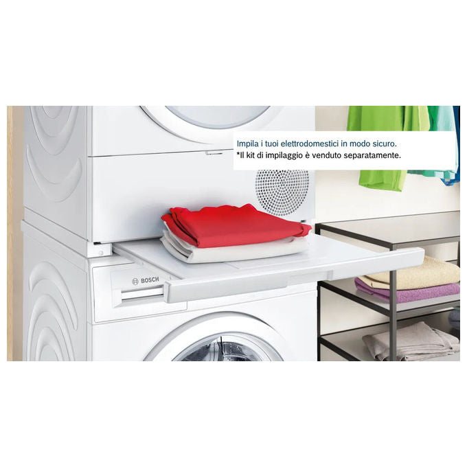 Bosch Serie 4 WTH85218II Asciugatrice a Pompa di Calore 8 kg Bianca