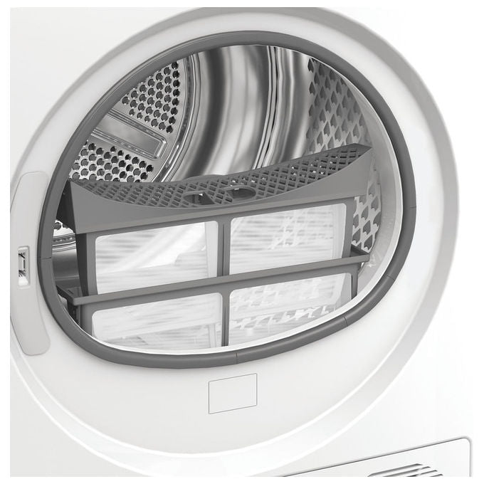 Whirlpool C WD R47M WBS IT - Asciugatrice Pompa di Calore Slim 7 kg, Classe C, Tecnologia 6° Senso + Motore Inverter, (84,6 × 59,7 × 54,5 cm), Bianco