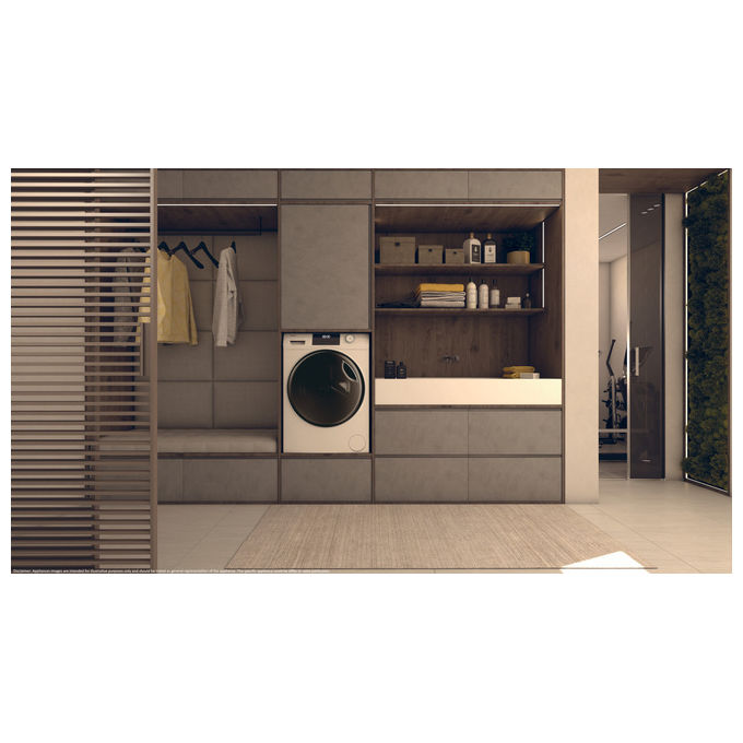 Haier HWD90-BP14929A lavasciuga libera installazione bianca