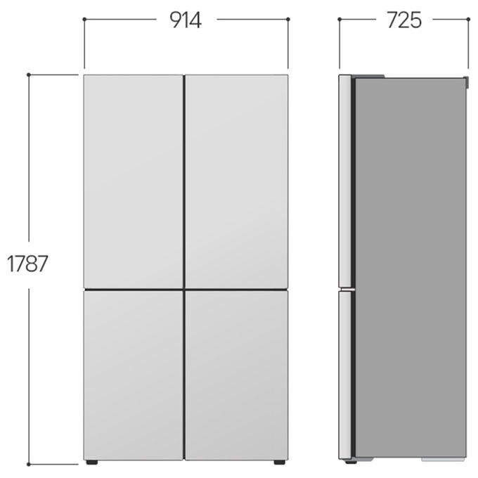 LG InstaView GMV960MBDE Frigorifero Multidoor 666L Classe E