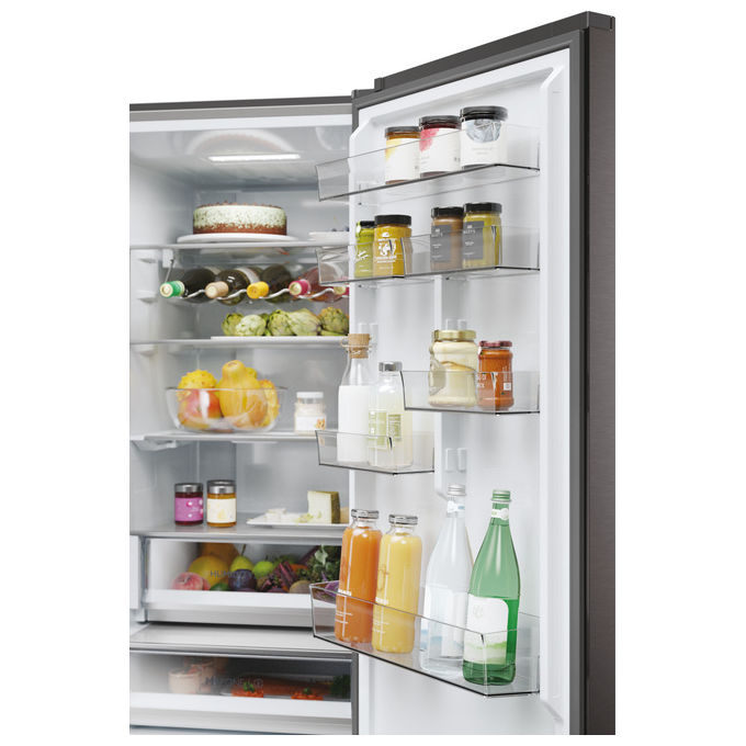 Haier HDPW5620CNPD Serie 5 Pro Frigorifero Combinato 406 L 205 cm Classe C 35 dB No Frost Wi-Fi colore Nero