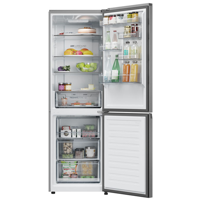 Haier HDPR1618CNPK Frigorifero Combinato Libera Installazione Inox, 352L