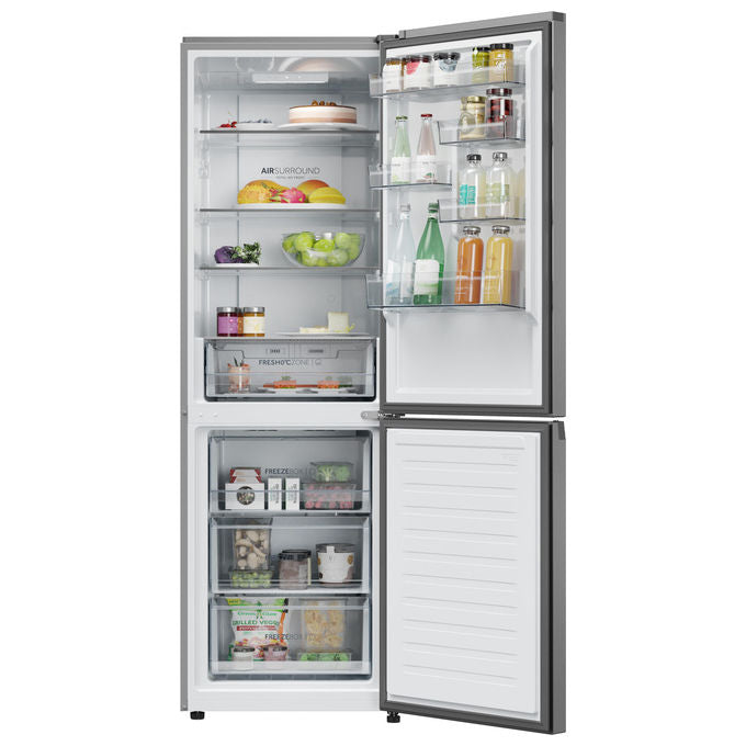 Haier HDPR1618CNPK Frigorifero Combinato Libera Installazione Inox, 352L
