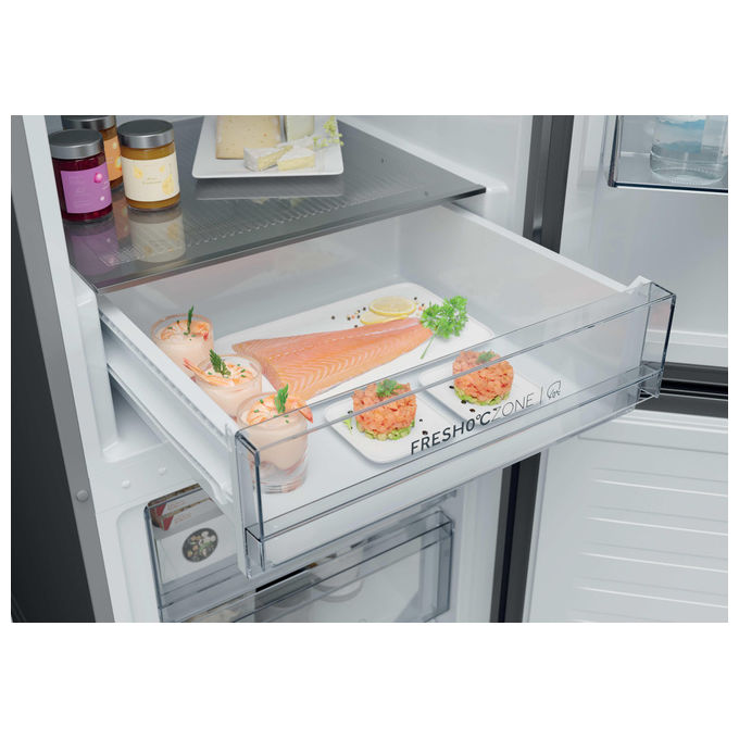Haier HDPR1618CNPK Frigorifero Combinato Libera Installazione Inox, 352L