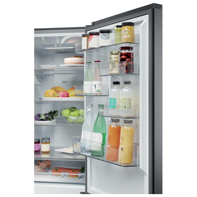 Haier HDPR1618CNPK Frigorifero Combinato Libera Installazione Inox, 352L