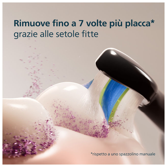 Philips HX6062-88 2 Testine Nere di Ricambio per Spazzolino Sonico