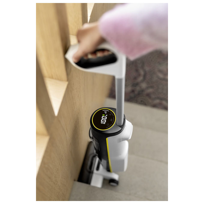 Kärcher FCV 4 Aspirapolvere Lavapavimenti 3 in 1 Senza Filo Nero-Bianco