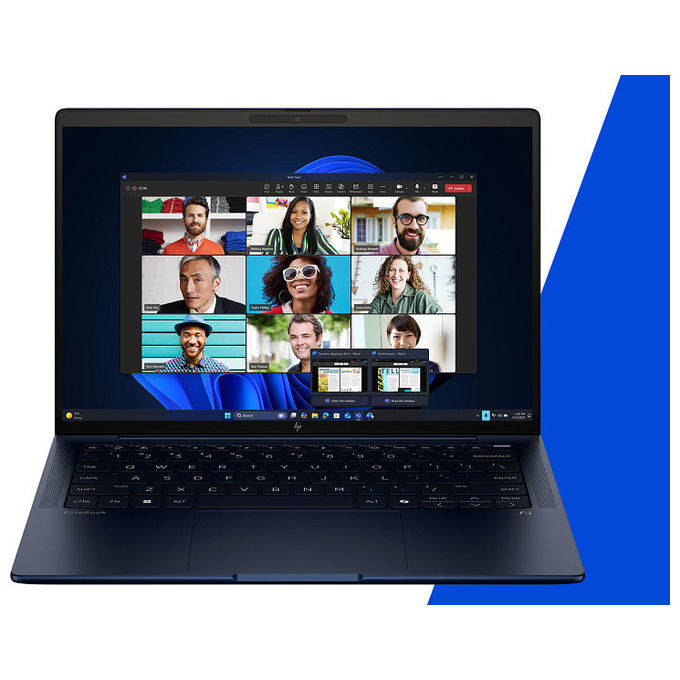 HP B66U7AT EliteBook X G1i Notebook 14'' Intel Core Ultra 7 258V 32GB SSD 1TB Wi-Fi 7 5G Windows 11 Pro colore Blu