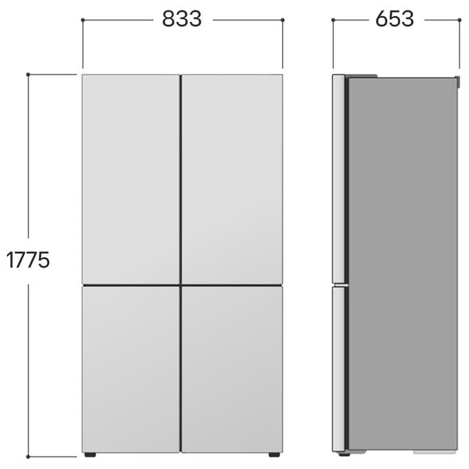 Lg GMM41MSBEM Frigorifero Multidoor Slim 474L Classe E Silver