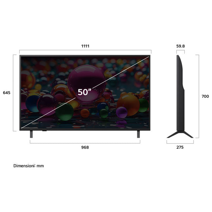 Lg Tv Led 50'' 4K Uhd Ai α7 Gen8 Smart Tv Webos