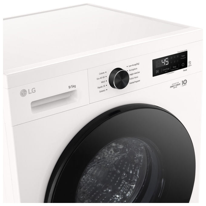 LG W4NX1095NWB Lavasciuga 9-5kg 1400 Giri Classe a Bianca