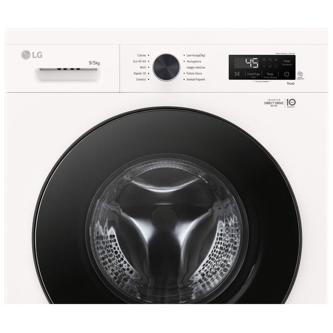 LG W4NX1095NWB Lavasciuga 9-5kg 1400 Giri Classe a Bianca