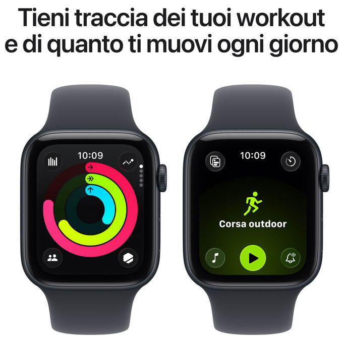 Apple Watch SE 3 44mm GPS Cassa Alluminio Mezzanotte con Sport Band