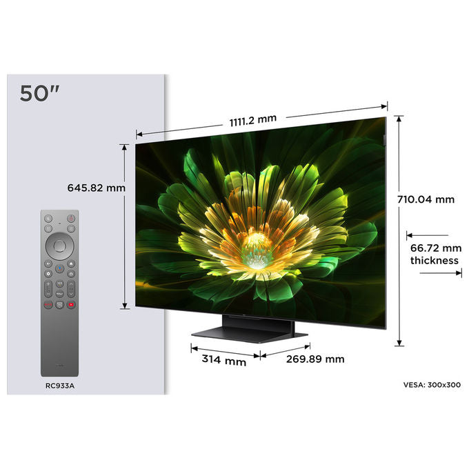 Tcl 50C79K Tv Qled MiniLed 4K 50 pollici Google Tv