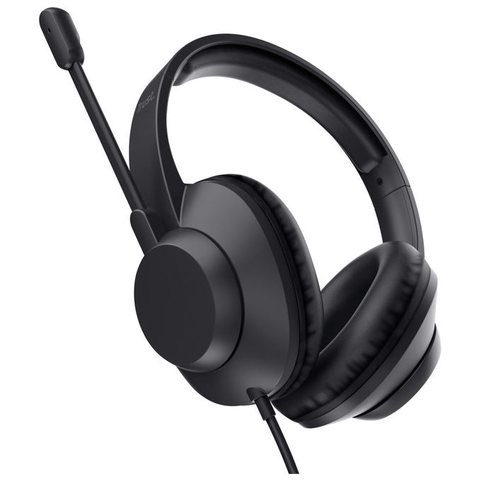 Trust Ayda Max, Auricolare Cablato USB per Ufficio, Nero