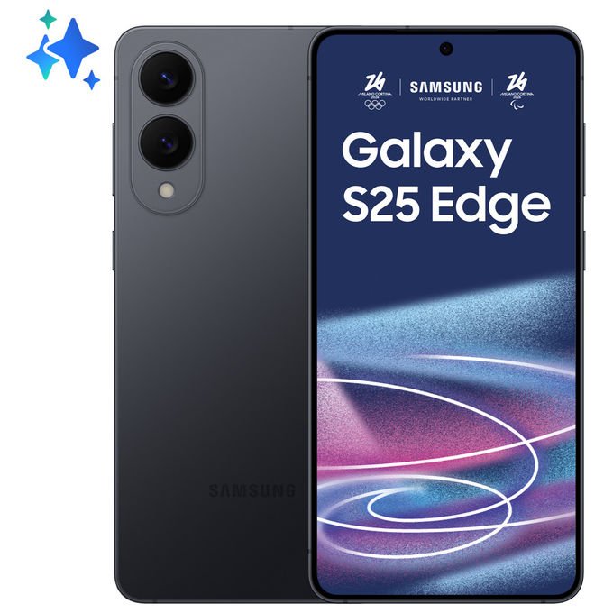 Samsung, Galaxy S25 Edge, Smartphone AI, 6.7'' QHD+ Dynamic AMOLED 2X, 256GB, Titanium Jetblack