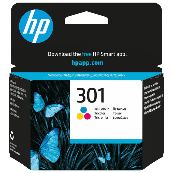Hp 301 Cartuccia Originale Inchiostro Tricromia