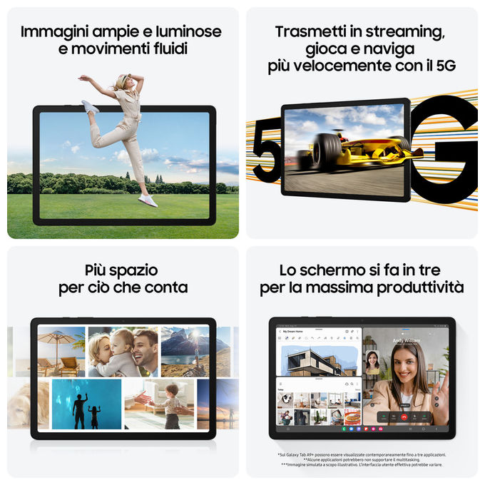 Samsung Galaxy Tab A9+ 256GB 11 pollici Wi-Fi Grafite