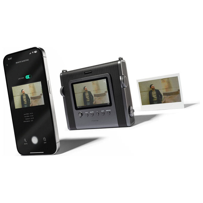 Fujifilm Instax Wide Evo Fotocamera Istantanea Ibrida Nero