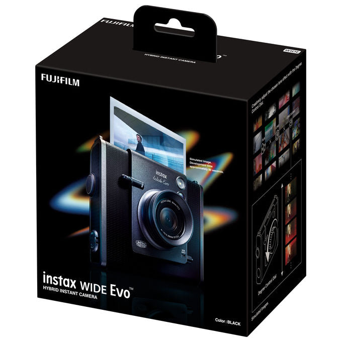 Fujifilm Instax Wide Evo Fotocamera Istantanea Ibrida Nero
