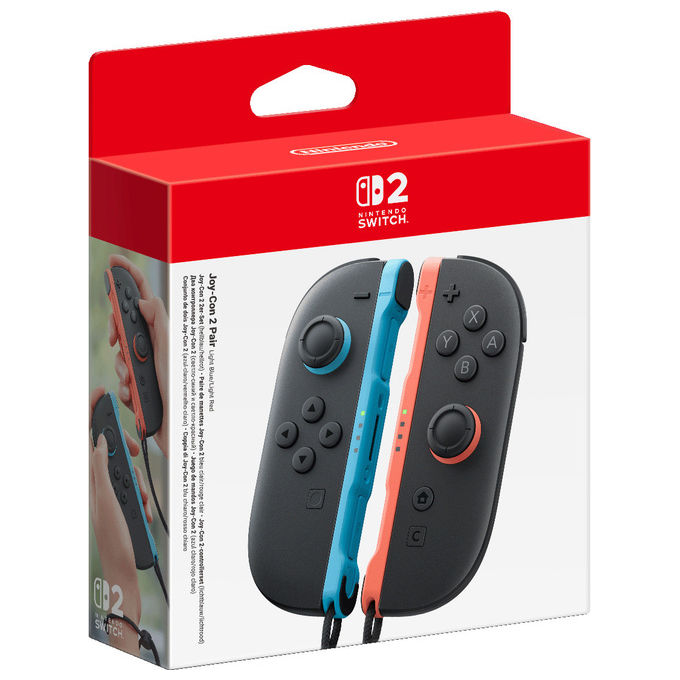 Nintendo Joy-Con 2, Joystick Bluetooth Analogico Digitale Nero Blu Rosso