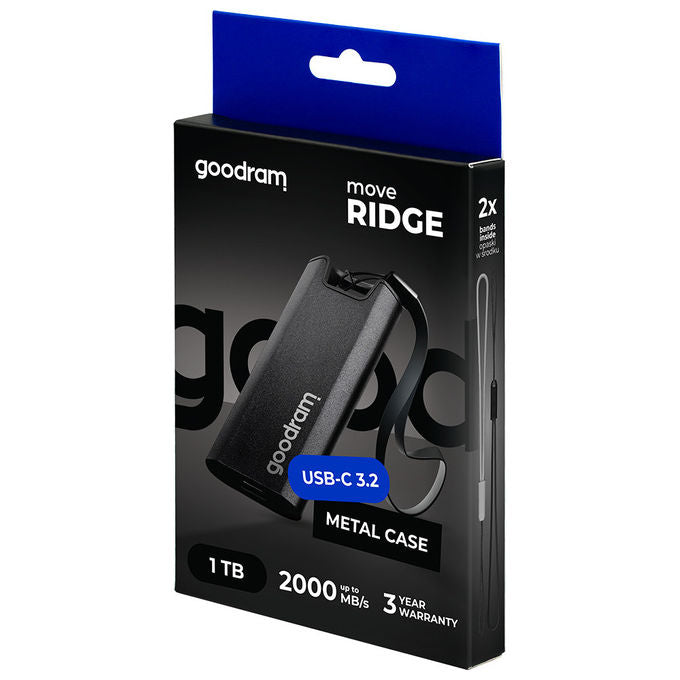 Goodram Move Ridge 1 TB SSD esterno Usb-C 3.2 Nero
