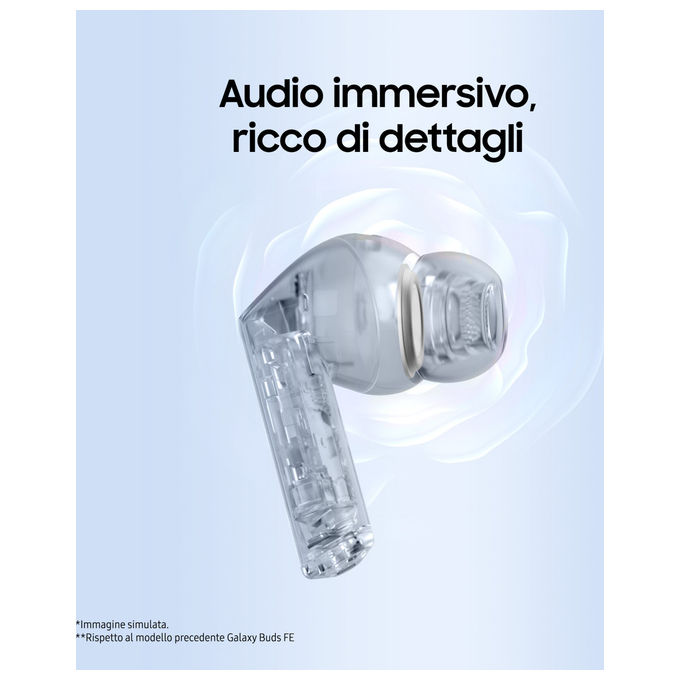 Samsung Galaxy Buds3 FE Auricolari Wireless Neri con Audio 360 e Gemini AI