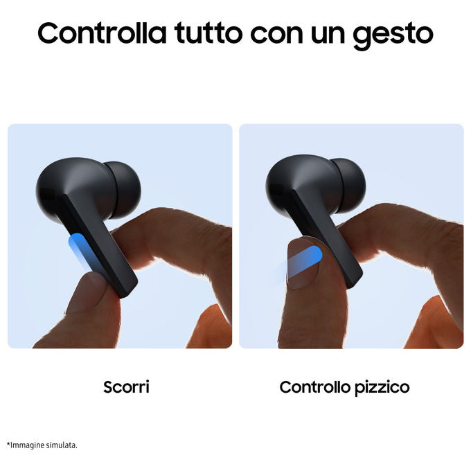 Samsung Galaxy Buds3 FE Auricolari Wireless Neri con Audio 360 e Gemini AI