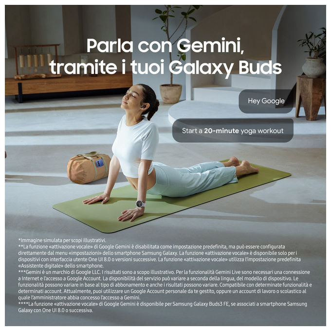 Samsung Galaxy Buds3 FE Auricolari Wireless Neri con Audio 360 e Gemini AI