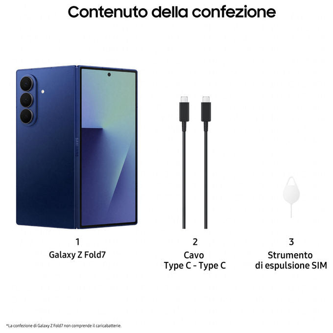 Samsung Galaxy Z Fold7 256GB 12GB RAM Smartphone pieghevole Blu