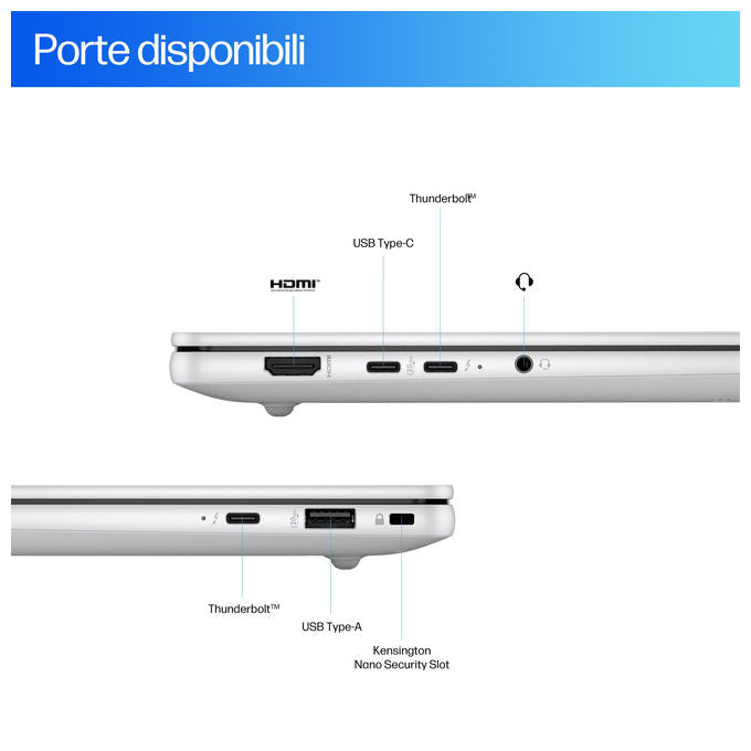 HP B68YVET EliteBook X G1a Notebook 14'' OLED Touch AMD Ryzen AI 7 PRO 360 32GB RAM 1TB SSD NVMe Wi-Fi 7 Windows 11 Pro colore Argento