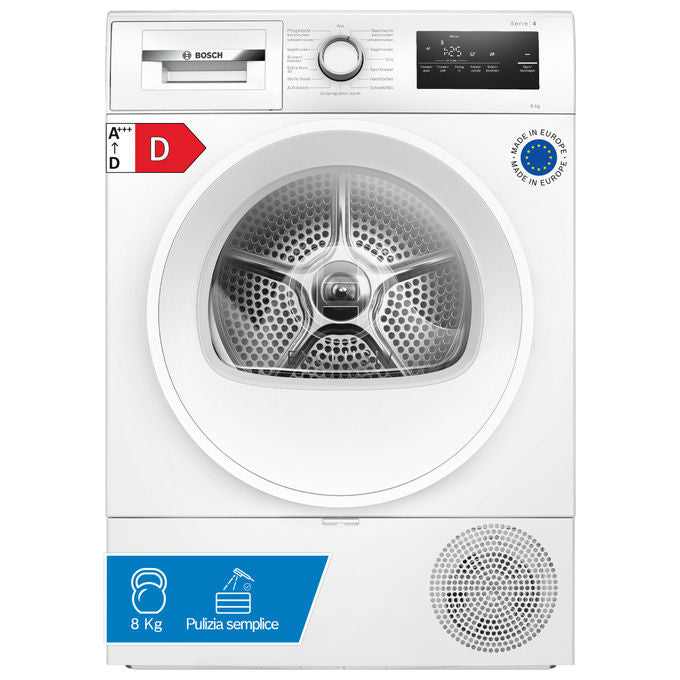 Bosch WTH85V94 Asciugatrice Pompa di Calore 8 kg Bianca