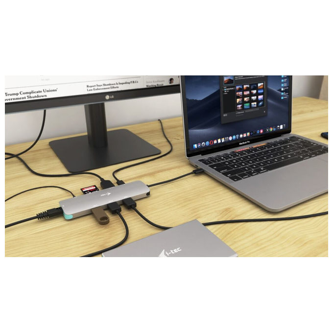 I-tec Docking Station USB-C 4K HDMI LAN con Power Delivery 100W