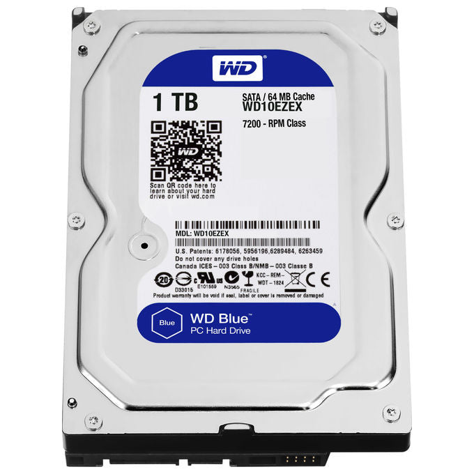 Western Digital Blue 1Tb Sata III Hdd 3.5'' 7200Rpm