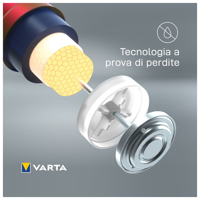 Varta Longlife Max Power, Batteria Alcalina Stilo AA LR6, Blister da 4