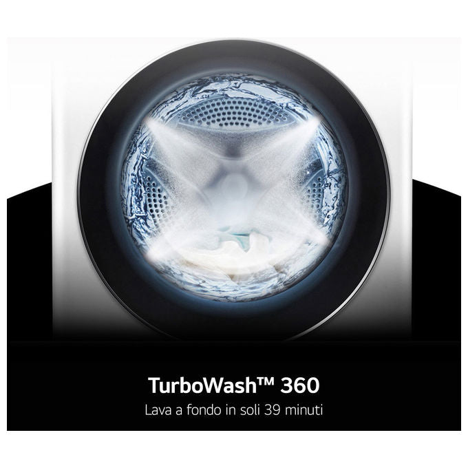 LG F4X7011TWB Serie X7 Lavatrice Frontale 11 Kg 1400 rpm Classe A AI DD TurboWash 360 Wi-Fi Vapore (85x60x56.5 cm) colore Bianco