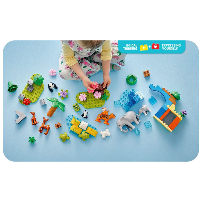Lego Duplo Famiglie di Animali 3 in 1, Set costruzioni per bambini 2+ anni