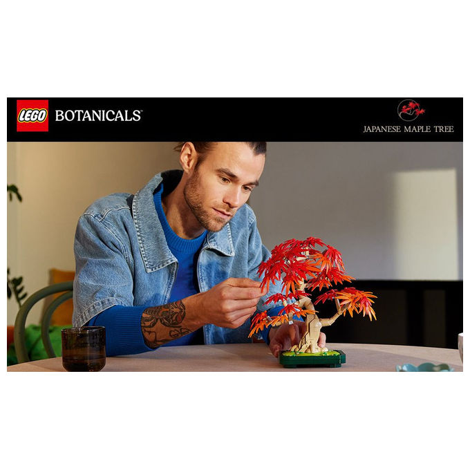 Lego Botanicals Bonsai Acero Rosso Giapponese, 474 Pezzi