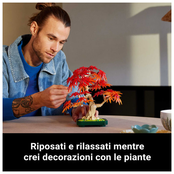 Lego Botanicals Bonsai Acero Rosso Giapponese, 474 Pezzi